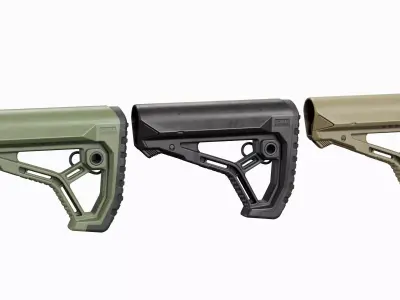 AR 15 Stock Fab Defence GL Core Tactical Low-poly 3D model
