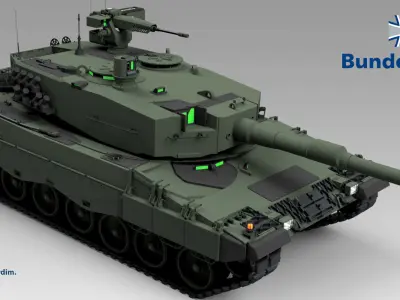 Tank Leopard 2 - A4 3D model