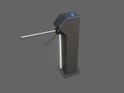 Ticket Gate Access Control - Catraca de Acesso Low-poly 3D model