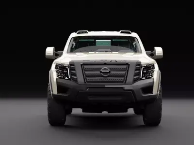 Nissan 4x4 Car Metallic Champagne Low-poly 3D model