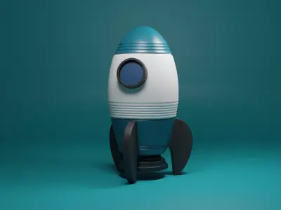 Space Rocket 3D model purchase