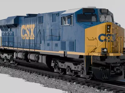 GE ES44AC Diesel Locomotive 3D model