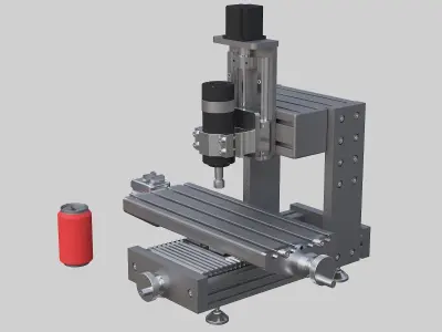 Heavy duty bench milling machine 3D model
