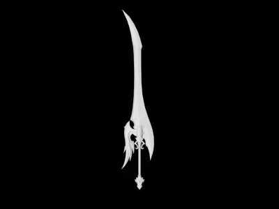 Elven Katana Low-poly 3D model