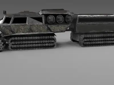 Rough Terrain Vehicle  RTV Low-poly 3D model