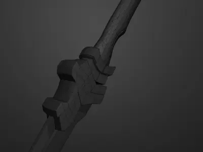 Dark Sword Low-poly 3D model 3