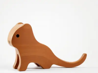 Dinosaur Wooden Toy Model Pack for Animation  Games Low-poly 3D model