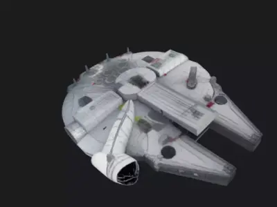 Space Freighter Spaceship 3D Model 3D model