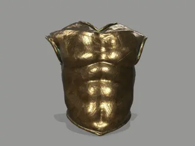 armor golden chest 3D Model Pack