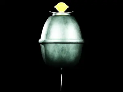 Eihandgranate M39 yellow - made in Blender Low-poly 3D model