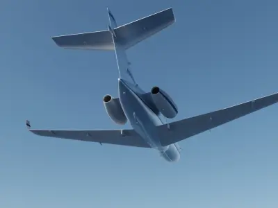 Realistic Aircraft Low-poly 3D model