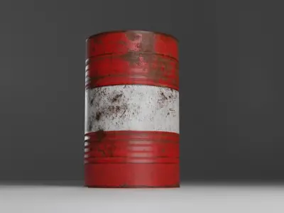 Oil Barrel Low-poly 3D model purchase