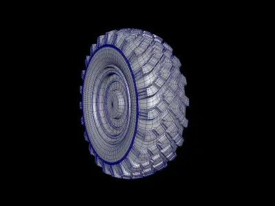 A MODLE OF A TRUCK TIRE 3D model
