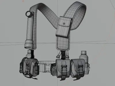 military waist 3D model
