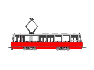 Konstal N 105 Tram 3D Model 3D print model