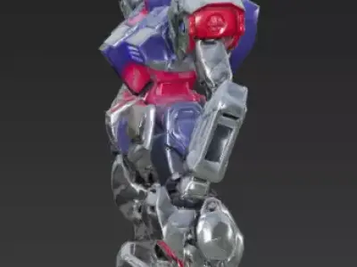 Heavy Striker Mecha 3D Model Military Battle Robot Low-poly 3D model