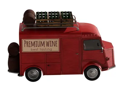 Wine Truck 3D model
