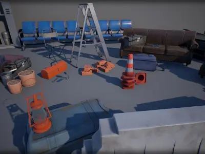Industry Props Pack 2 Low-poly 3D model