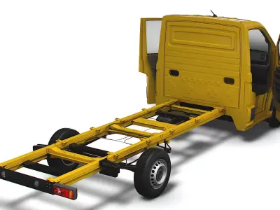 VW Crafter Chassis SingleCab L3 HQInterior 2023 3D model