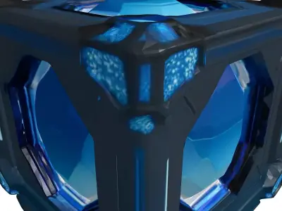 Futuristic SciFi Energy Cube 3D model