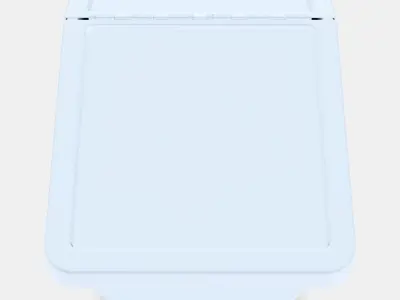 SORTERA waste garbage can with lid 1 Low-poly 3D model