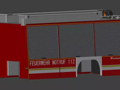 Rosenbauer Ruestwagen Aufbau Low-poly 3D model