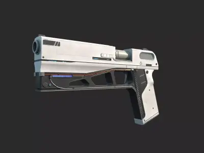 Science fiction style laser pistol 3D model