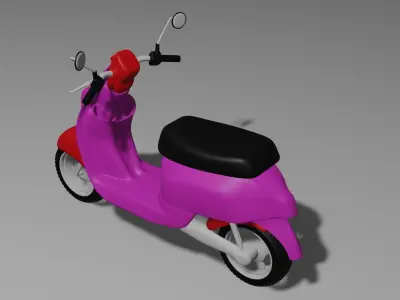 Toy Scotter Low-poly 3D model