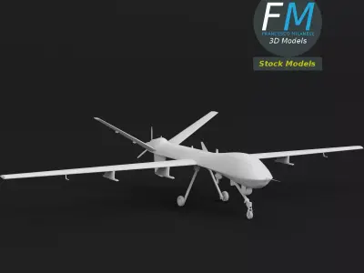 Stylized UAV drone base mesh 3D model