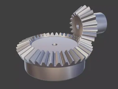 3M BEVEL SPUR GEAR SET 3M T18 T36 3D print model