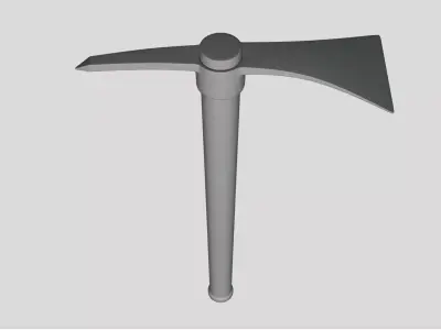 Pick Mattock - Geometry Only No Textures No Materials 3D model