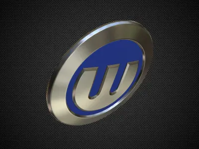 german e-cars logo 3D model