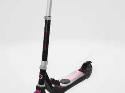 Kids Kick Scooter Pink Low-poly 3D model