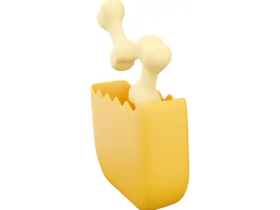 3D render Dog bone 3D model