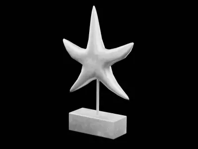 Starfish Sculpture Low-poly 3D model