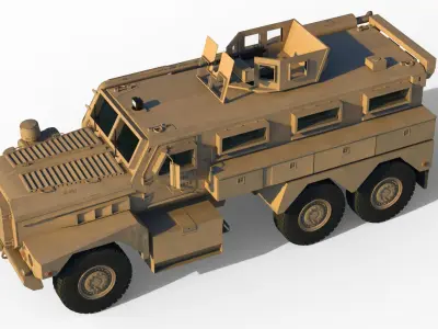 Cougar 6x6 MRAP 3D model by citizensnip