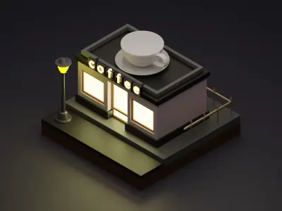 Coffee Shop 3D model