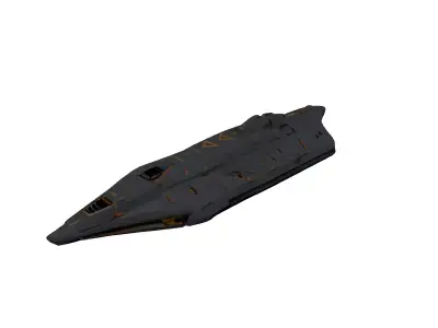 Futuristic SciFi Spaceship Fighter Model 3D model