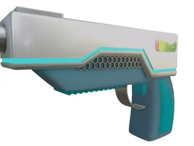Futuristic Gun 3D model 7