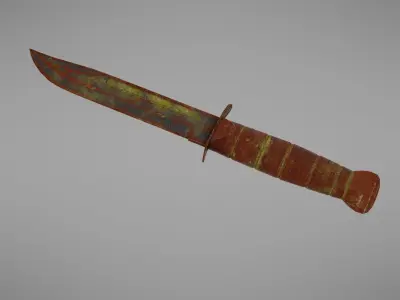 Knife Ka-Bar Low-poly 3D model buy