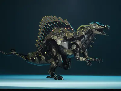 SciFi Dinosaur6 Low-poly 3D model