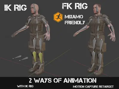 Soldier character - rookie marine grunt Low-poly 3D model