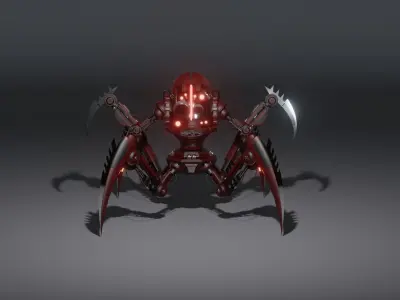 Sci Fi Spider Robot Free 3D model