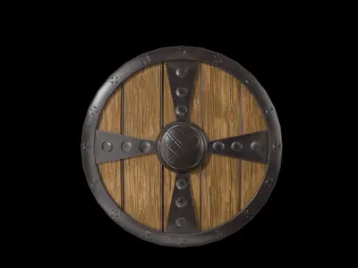 shield Low-poly 3D model 3