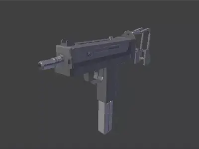 Mac 10 low poly Free low-poly 3D model