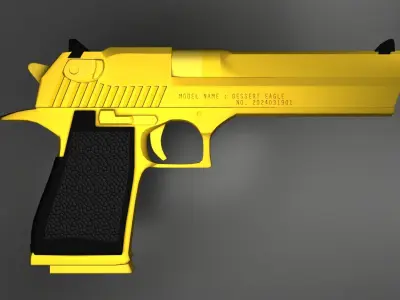 simple desert eagle Low-poly 3D model