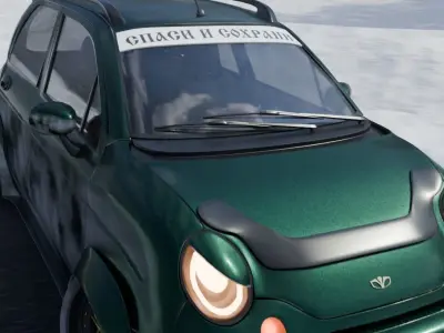 Daewoo Matiz Turbo Free low-poly 3D model