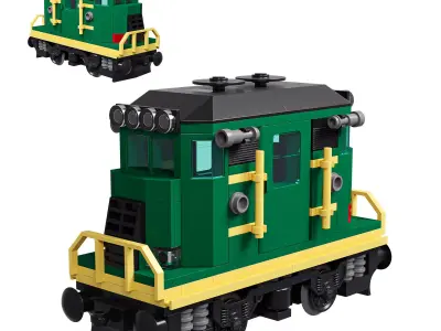 Train Mini Diesel-Electric Extinguisher Class E 3D model
