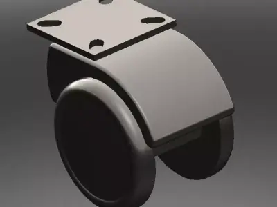 Wheel caster 3D model