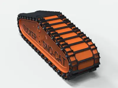 Steel track from Tucker SnoCat 3D model